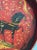 Metal Vintage Horse and Carriage Hand Painted Circular Tole Tray For Sale - Image 7 of 9