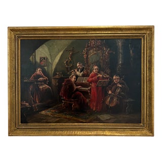 P. Dietrich, Concert Des Moines, 1920s, Oil on Canvas, Framed For Sale