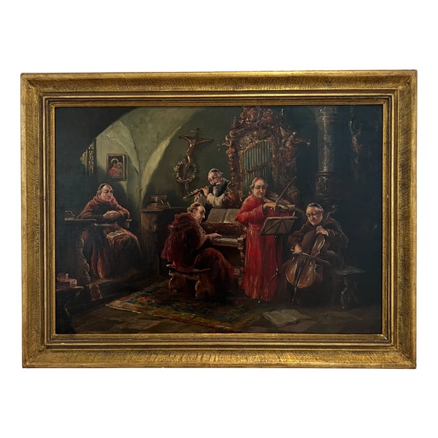 P. Dietrich, Concert Des Moines, 1920s, Oil on Canvas, Framed For Sale