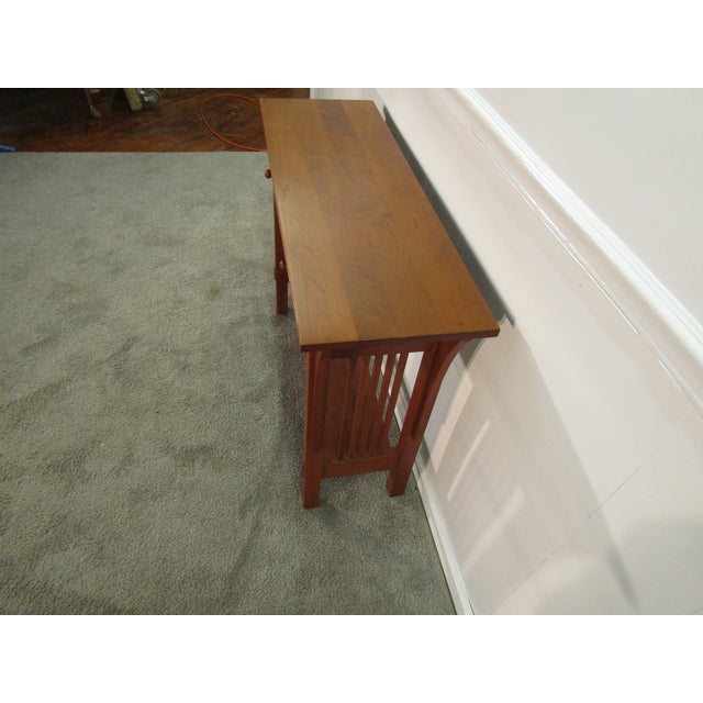 Arts & Crafts Stickley Solid Cherry Mission Arts and Crafts Style Console Table For Sale - Image 3 of 7