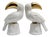 Vintage Hollywood Regency White Porcelain & Gold Gilt Toucan Bookends - A Pair For Sale