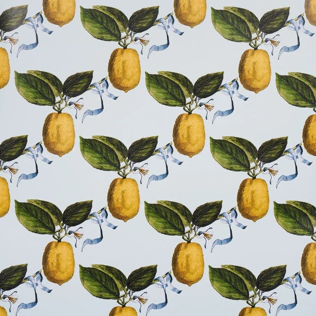 Not Yet Made - Made To Order Schumacher x Johnson Hartig Le Citron Wallpaper in Sky For Sale - Image 5 of 5