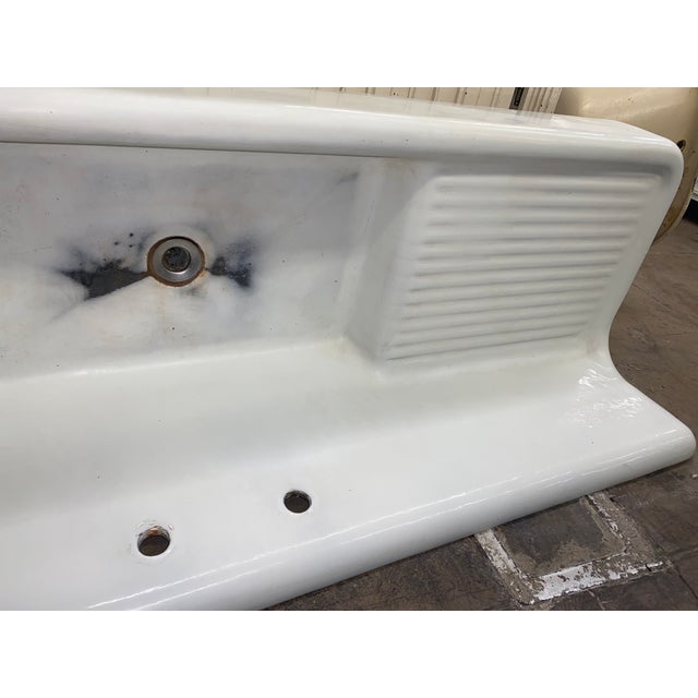 1920s 1920s Farmhouse Sink Double Washboard For Sale - Image 5 of 11