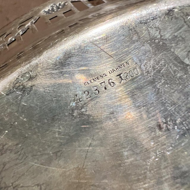 Silver 1900 Art Nouveau German Silver Tray Clemens Dahmen For Sale - Image 8 of 9