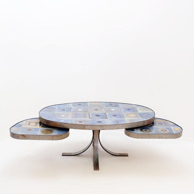 Oval Coffee Table by Georges Pelletier for La Roue Vallauris, France, 1970 For Sale - Image 5 of 16