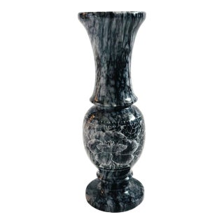Vintage Carved Marble Vase For Sale