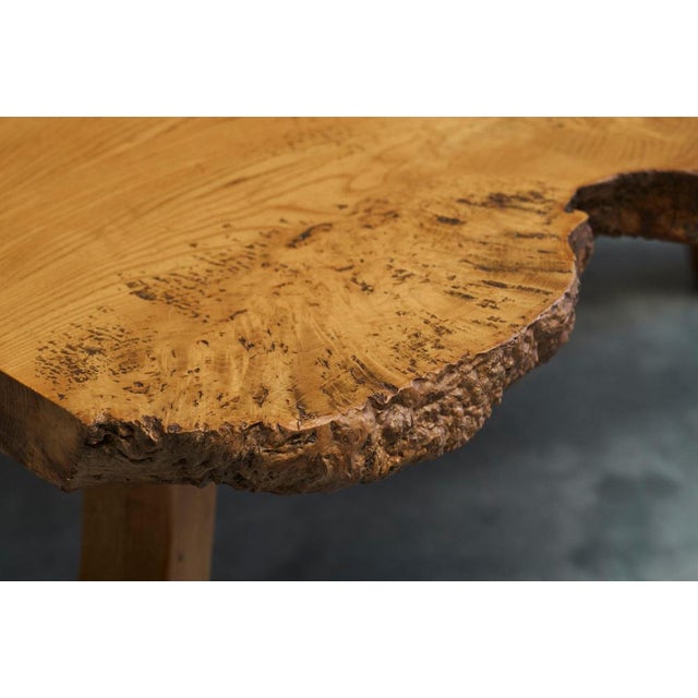 Live Edge Coffee Table in Baltic Pine, Europe, 1960s For Sale - Image 6 of 16