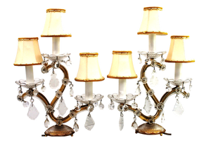 Lead Crystal Table Lamps, 1960s, Set of 2