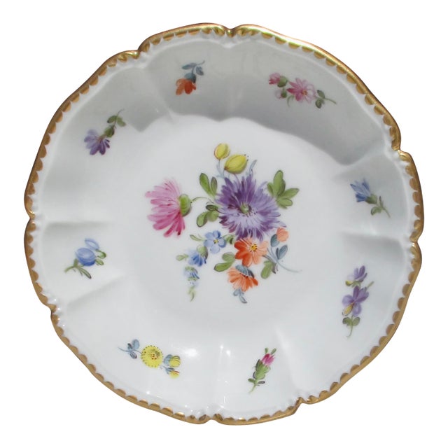 West German Nymphenburg Porcelain Saucer For Sale