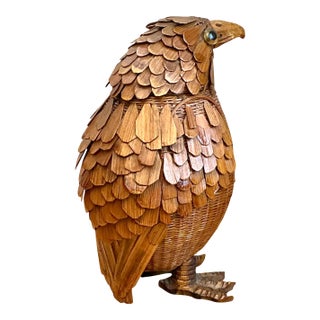 Vintage Shanghai Weave Woven Rattan Bird For Sale