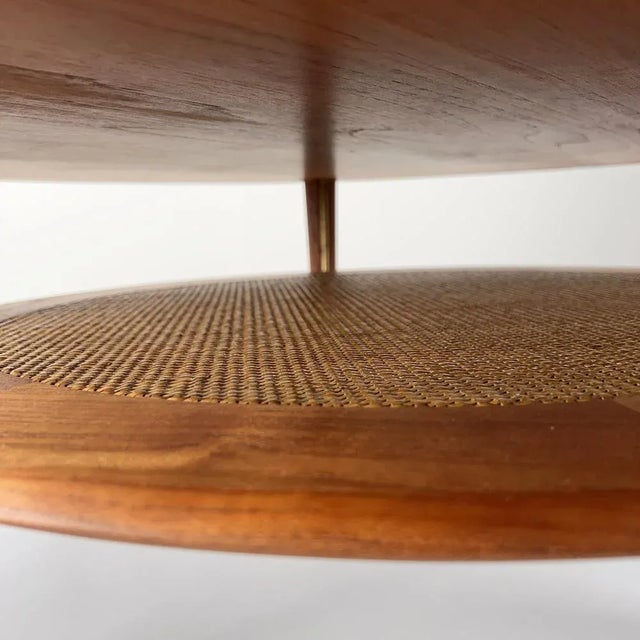 Brown Round FD-515 Minerva Coffee Table in Teak by Peter Hvidt & Orla Molgaard Nielsen for France & Son, Denmark, 1960s For Sale - Image 8 of 11
