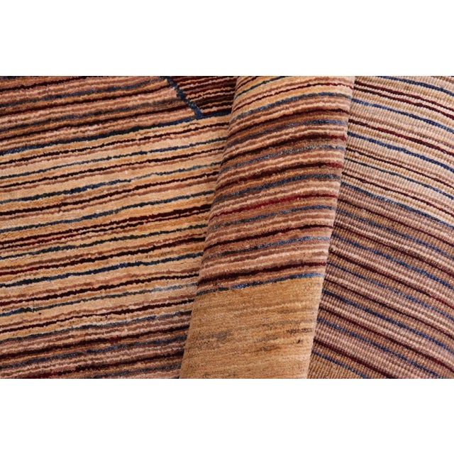 Brick Red 1990s Boho Chic Gabbeh Red/Brown Wool Rug - 4'11" X 7'1" For Sale - Image 8 of 10