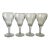 Vintage Clear Glass Wine Goblets- Set of 4 For Sale