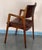 Brown Modern Teak and Brown Leather Armchairs in Erik Buch Style For Sale - Image 8 of 11