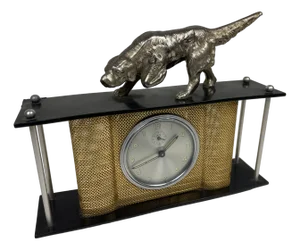 Liberty Clock with Hound, 1930s