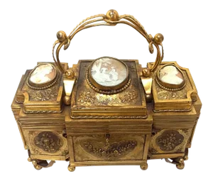 French Cameo Jewelry Box