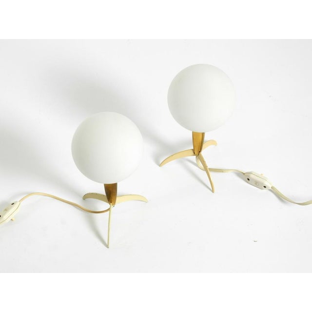 Mid-Century Modern Rocket Table Lamps in Brass and Glass, 1950s, Set of 2 For Sale - Image 6 of 18