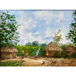Giclee Fine Art Print Watercolor Painting “Loved in South Sudan” For Sale