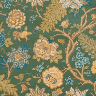 Schumacher Darsy Tree Of Life Sisal Wallpaper In Juniper For Sale