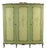 Venetian Baroque Green Lacquered Hand-Painted Floral Three-Door Wardrobe, 1950s For Sale