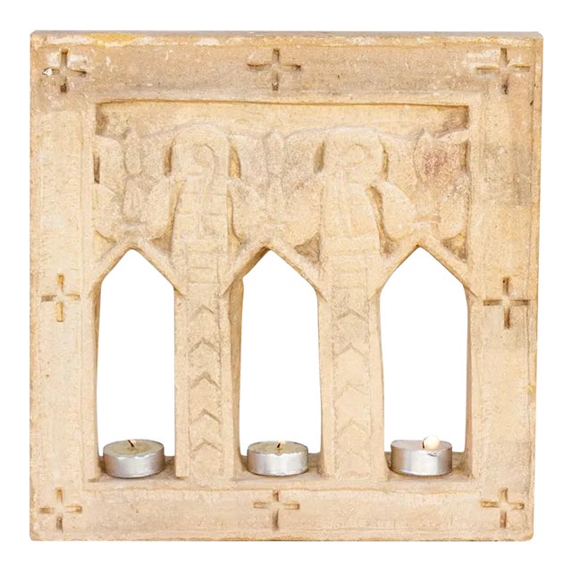 Vintage Carved Sandstone Niche For Sale