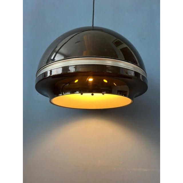 Large Flying Saucer Dome Pendant Lamp from Dijkstra For Sale - Image 3 of 11