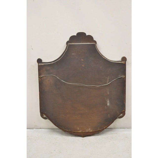 Early 20th Century French Louis XVI Style Plume Swan Carved Green Painted Leafy Etched Wall Mirror For Sale - Image 10 of 11