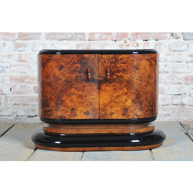 Small Czech Art Deco Walnut Burl Cabinet, 1920s For Sale - Image 6 of 13
