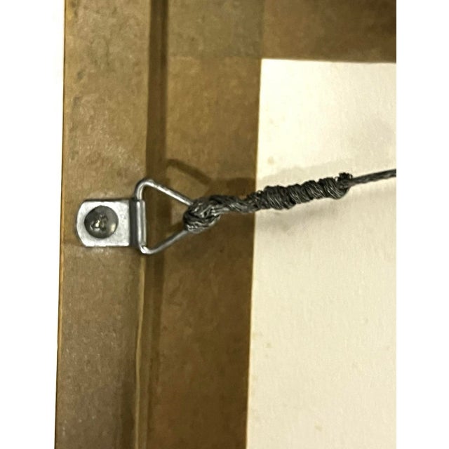 Yellow Puerto Rico Beach House Engraving Original Art Work Signed 2003 Framed 13”x13” For Sale - Image 8 of 8