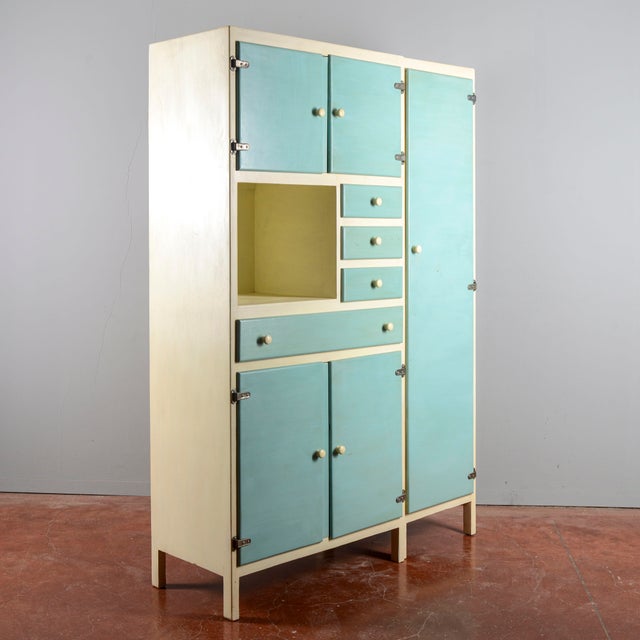 Restored and Repainted Vintage Kitchen Cabinet For Sale - Image 17 of 18