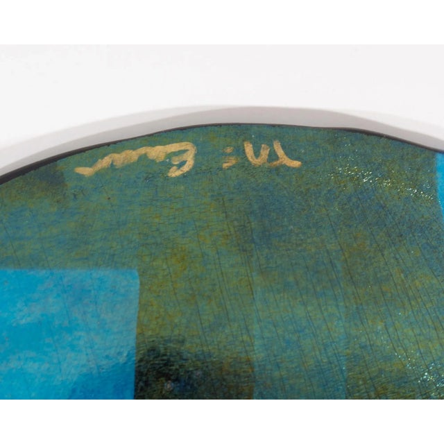 Blue Christine McEwan Jim Freeburn Verre Visage Studio Fused Glass Bowl For Sale - Image 8 of 8