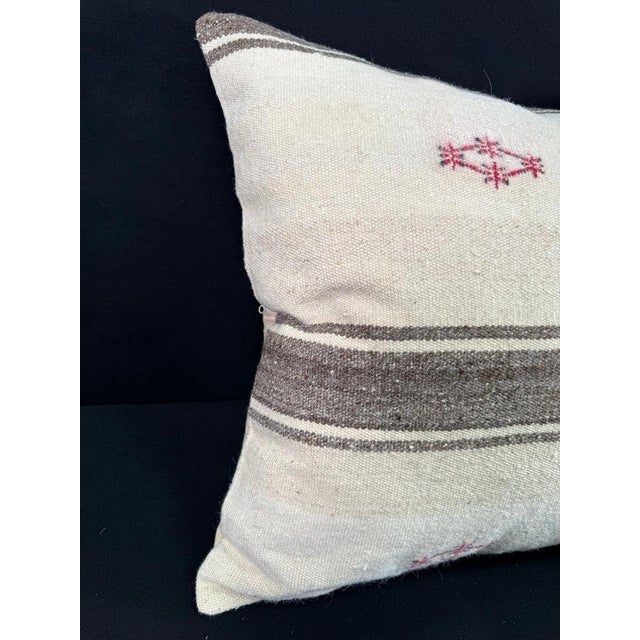 Turkish Hemp Pillow Cushion Natural Beige Brown Pillow Cushion Cover 24"x24" #30401 Enhance your home decor with our Kilim...