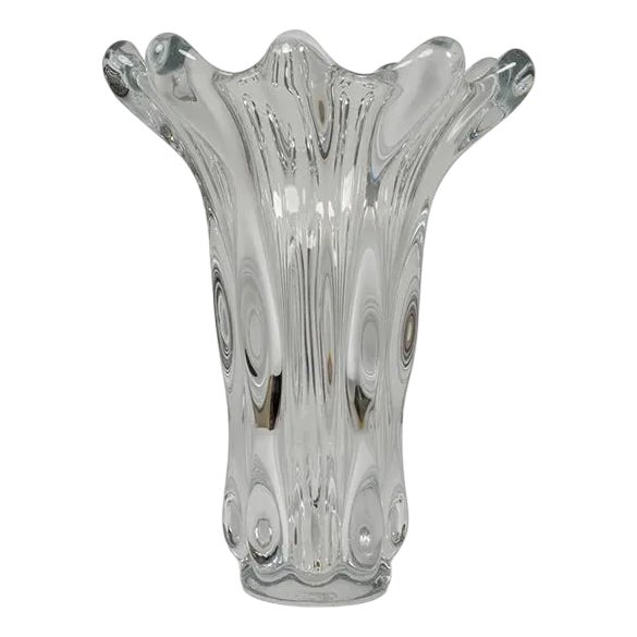 Vintage Crystal Vase, 1920s For Sale
