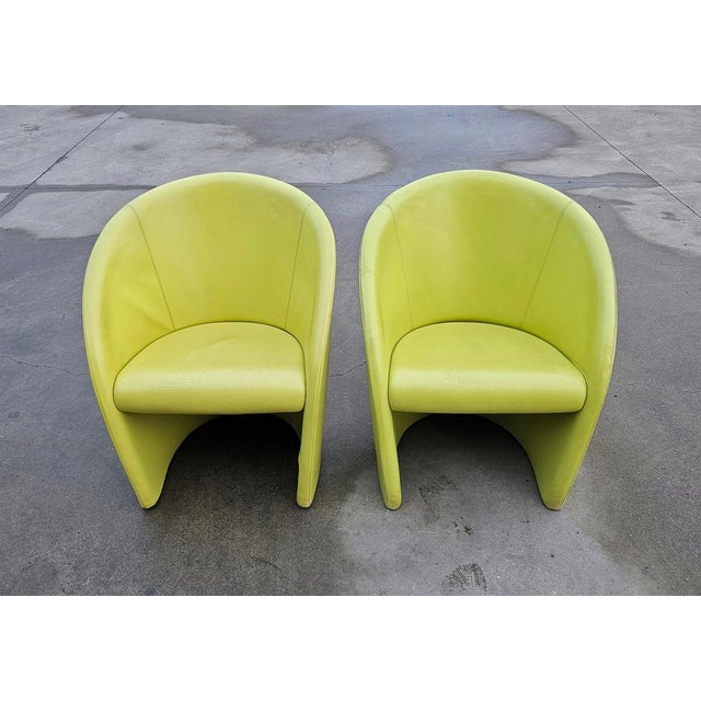 In this listing you will find 5 very rare postmodern club chairs model "Intervista" designed by Massimo and Lella Vignelli...