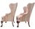 Southwood & Co. Vintage Southwood Queen Anne Wingback Lounge Chairs With Carved Claw Feet – Pair For Sale - Image 4 of 10