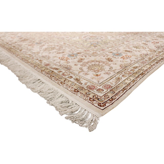 Traditional Pasargad Home Tabriz Red Pure Silk Area Rug, 9' 0'' X 12' 0'' For Sale - Image 3 of 7