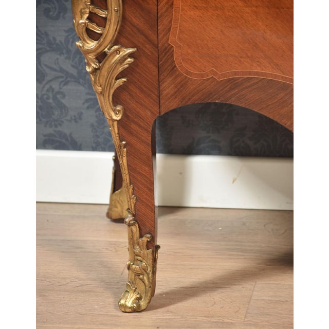Antique French Gilt Bronze Mounted Kingwood Commode For Sale - Image 3 of 16