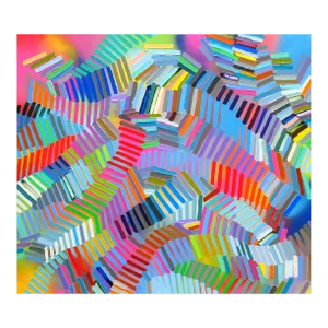 Contemporary Abstract Acrylic on Canvas Painting "Negotiation 2" by Martina Nehrling