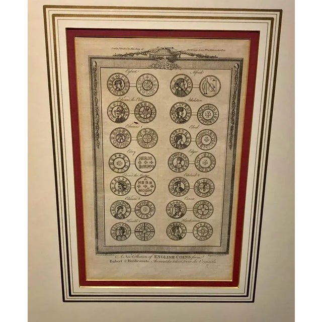 English Artist, New Collection of English Coins, 19th Century, Print, Framed For Sale - Image 4 of 6
