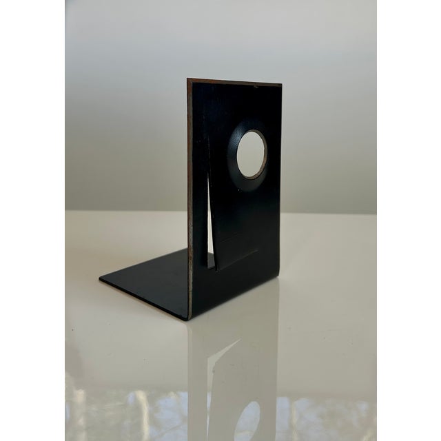 Modernist Sculptural Bookends in Steel, Germany 1950s, Set of 2 For Sale - Image 13 of 18