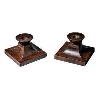 Model No. 7 Candlesticks by Carl Malmsten for Liljeholmens, Sweden, Early 20th Century, Set of 2 For Sale