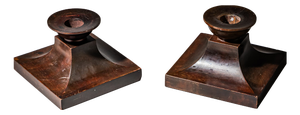 Model No. 7 Candlesticks by Carl Malmsten for Liljeholmens, Sweden, Early 20th Century, Set of 2