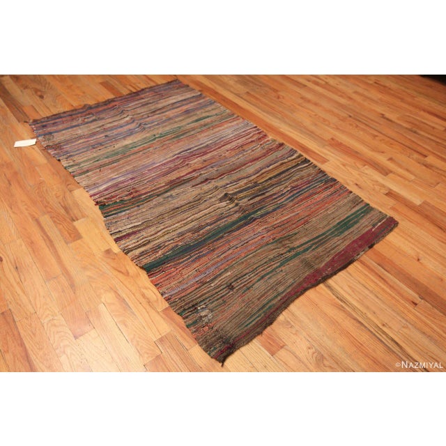 Attractive Rust Vintage Moroccan Tribal Flatwoven Rug, Country of origin: Morocco, Circa date: Vintage