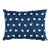 Schumacher Taylor Embroidery 18" Lumbar Pillow in Blue on Ivory For Sale