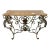 Console/Entry Table With Stone Top and Mother of Pearl Inlay For Sale