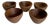 1960's Mid-Century Modern Sculptural Organic Teak Bowls - Set of 5 For Sale