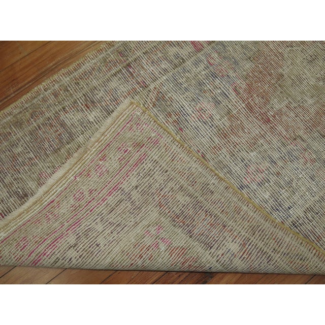 Rare Shabby Chic Late 19th Century Wool Narrow Khotan Runner For Sale - Image 11 of 18