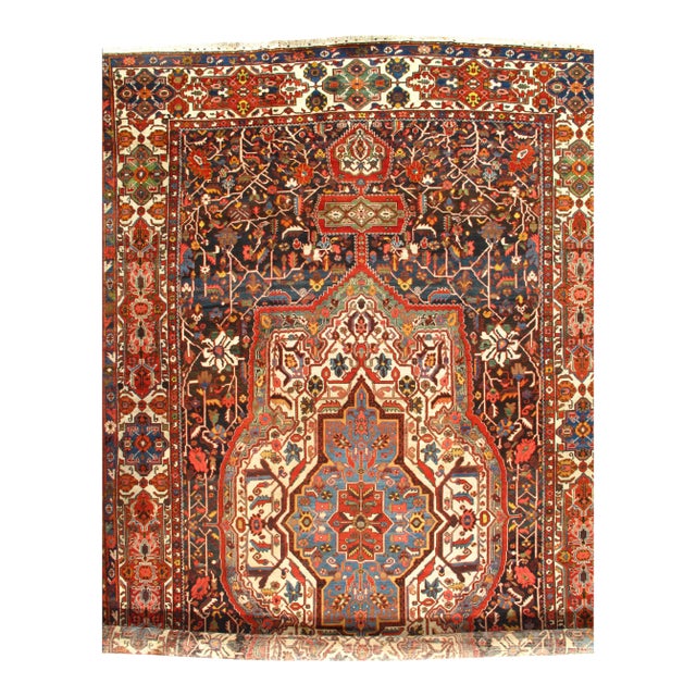 Pasargad NY Antique Persian Bakhtiari Hand-Knotted Rug - 11'3" x 19'7" For Sale
