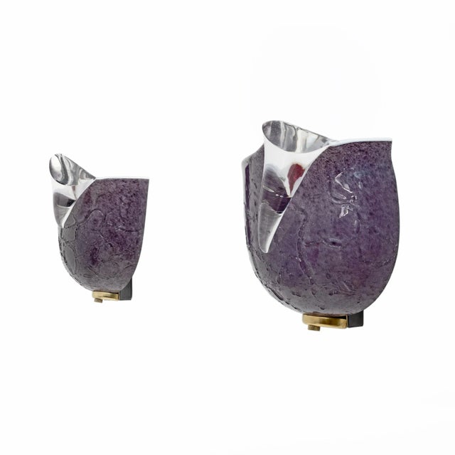 Modern Italian Mila Schon Murano Glass Sconces from Zonca, 1980s, Set of 2 For Sale - Image 13 of 13