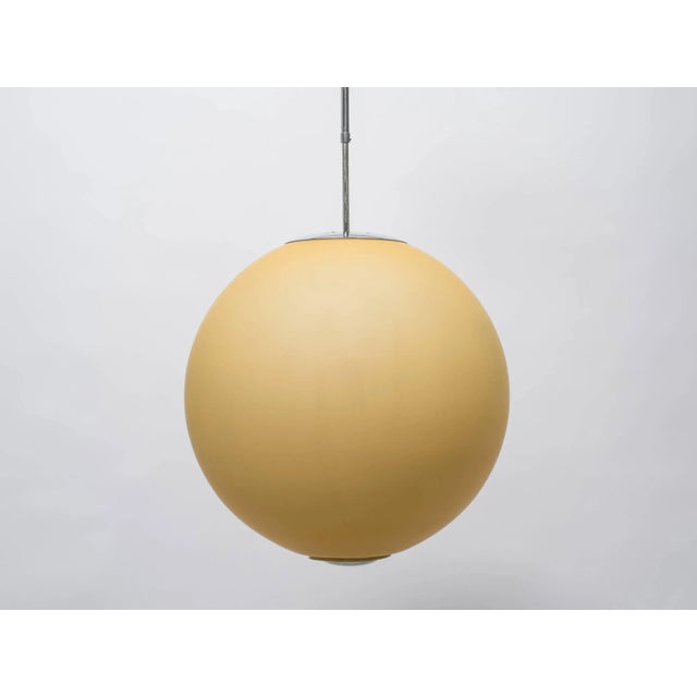 1960s glass orb chandelier.